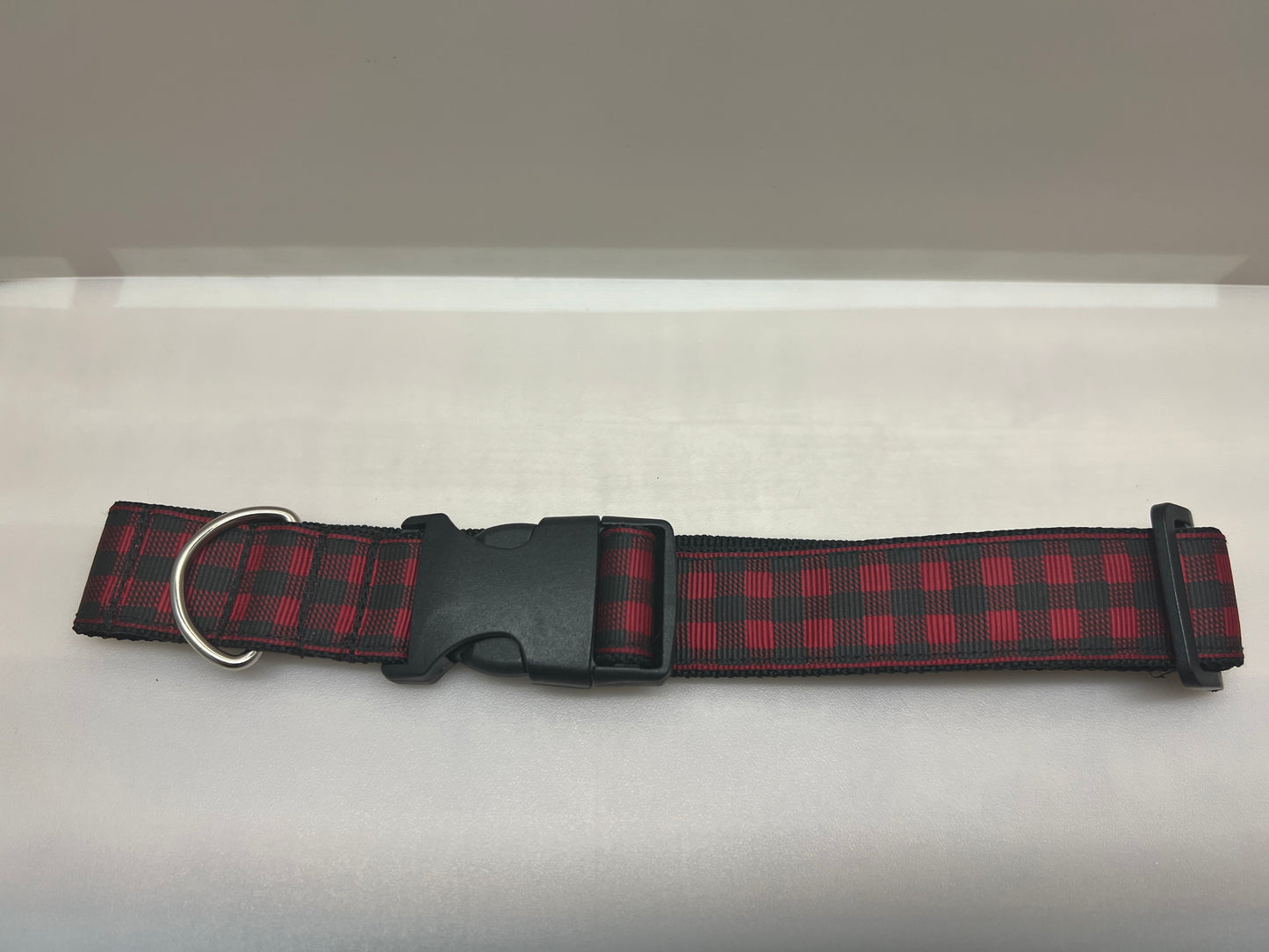 Medium 1" Red & Black Buffalo Plaid