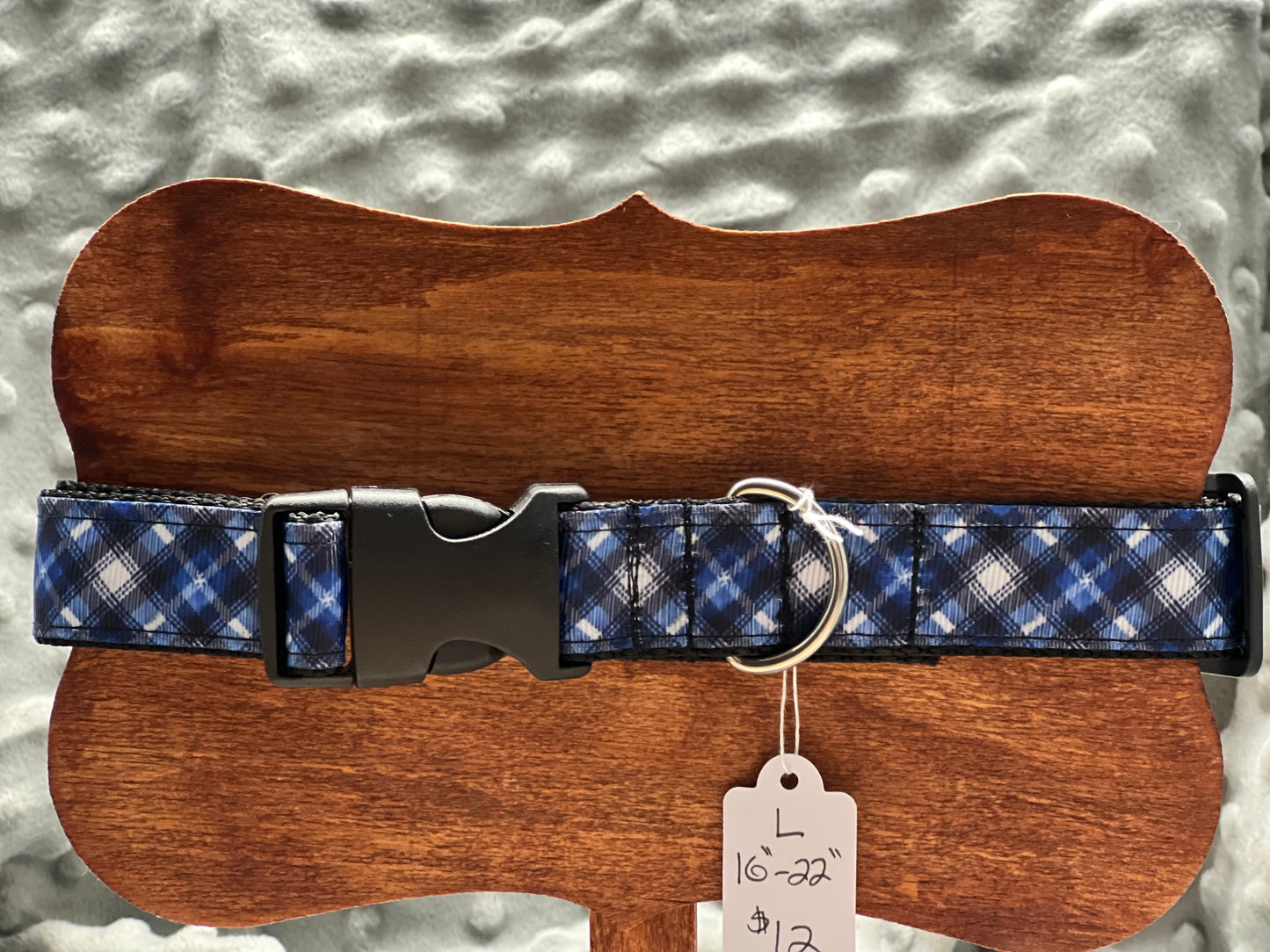 Large 1" Blue Plaid